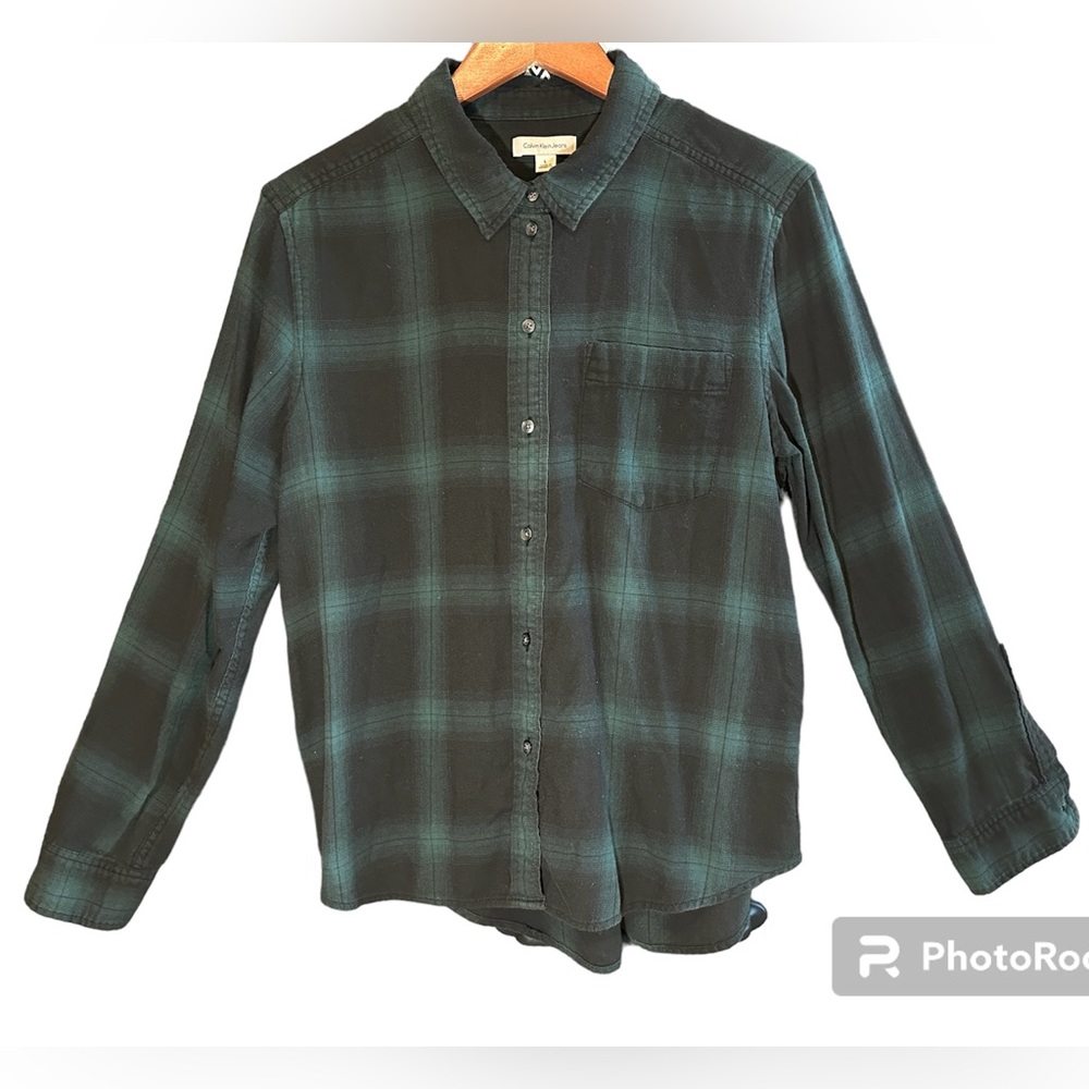 Calvin Klein Flannel Botton Down Shirt Size Large